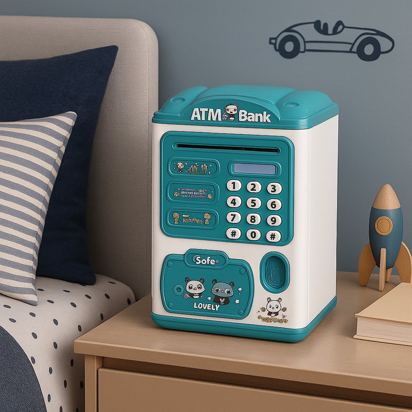 Kids Electronic ATM Coin Bank Automatic & Password