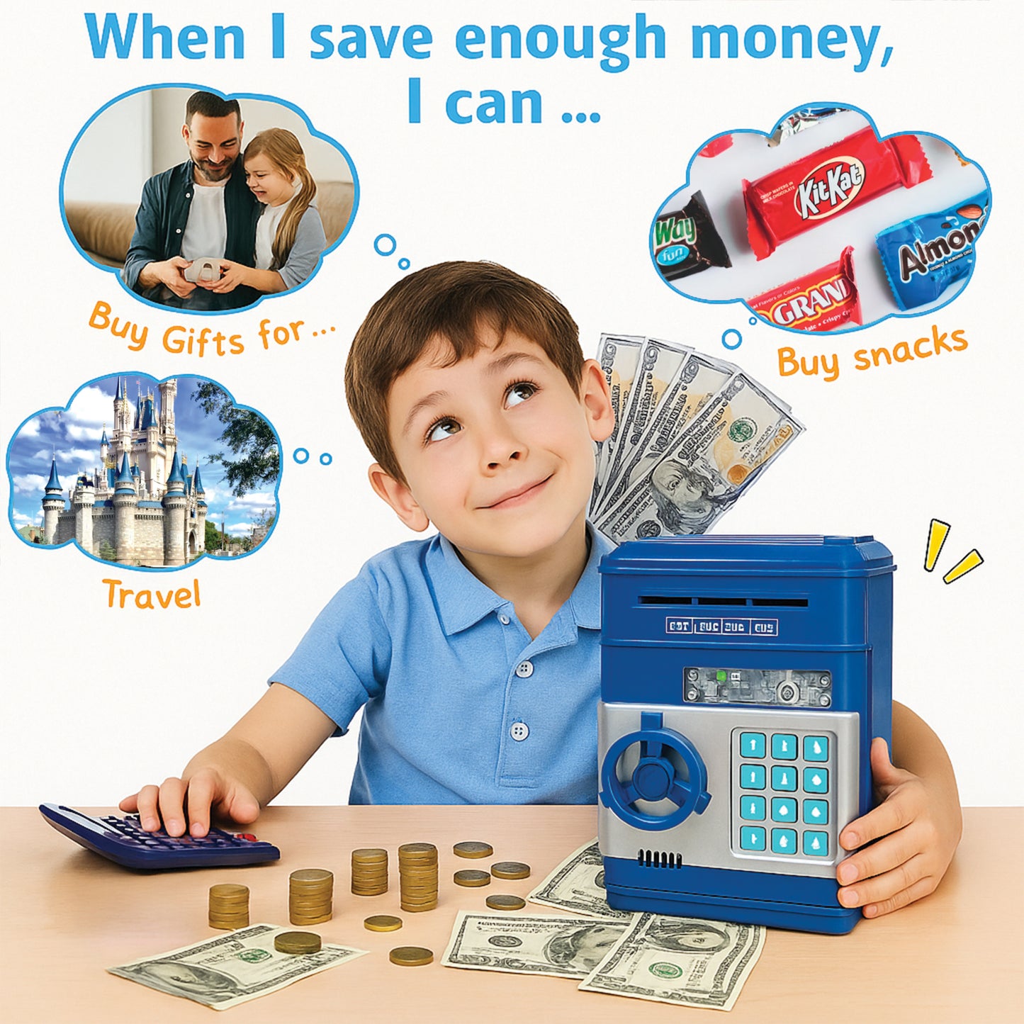 ATM Vault Piggy Bank - Educational Toy